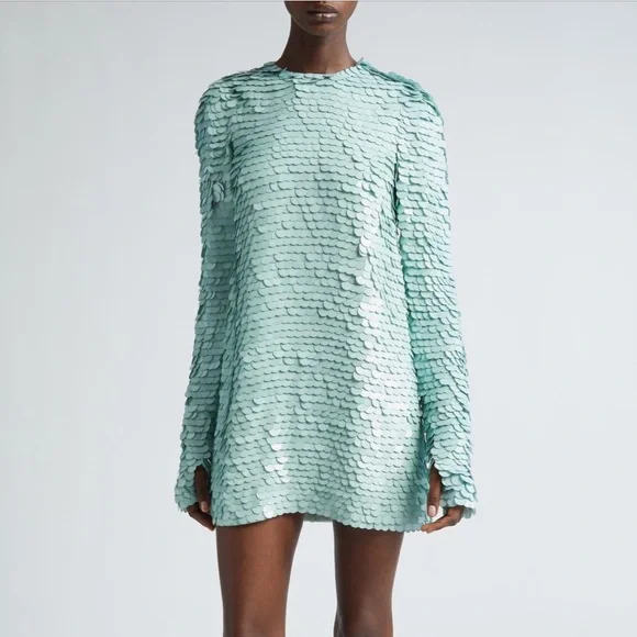 Zimmermann | Dresses | New Zimmermann Eden Sequined Silk Longsleeve  Minidress Size 2 | Poshmark